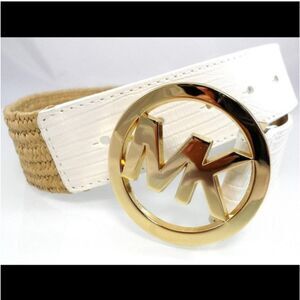 Michael Kors White and Gold Women's Belt Size M